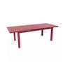 Voir la diapositive 2 : JARDILINE Table de jardin extensible - 8/10 places - Aluminium - Terracotta - SANTORIN
