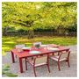 Voir la diapositive 4 : JARDILINE Table de jardin extensible - 8/10 places - Aluminium - Terracotta - SANTORIN