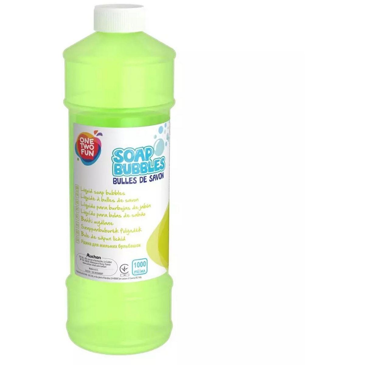 ONE TWO FUN Recharge pour bulles de savon 1L