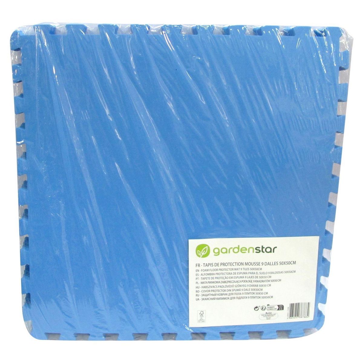 GARDENSTAR Set de 9 dalles puzzle 50x50 cm