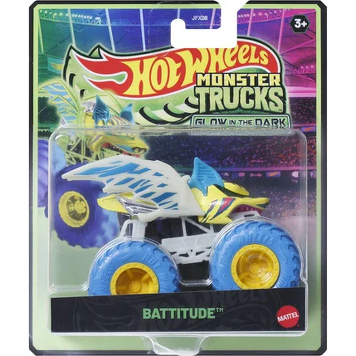 Voir la diapositive 5 : MATTEL Véhicule Monster Trucks Glow In The Dark Hot Wheels