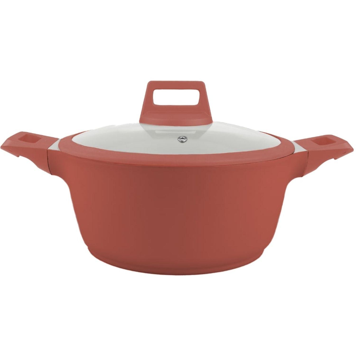 ACTUEL Faitout aluminium 24cm avec couvercle en verre tous feux dont induction