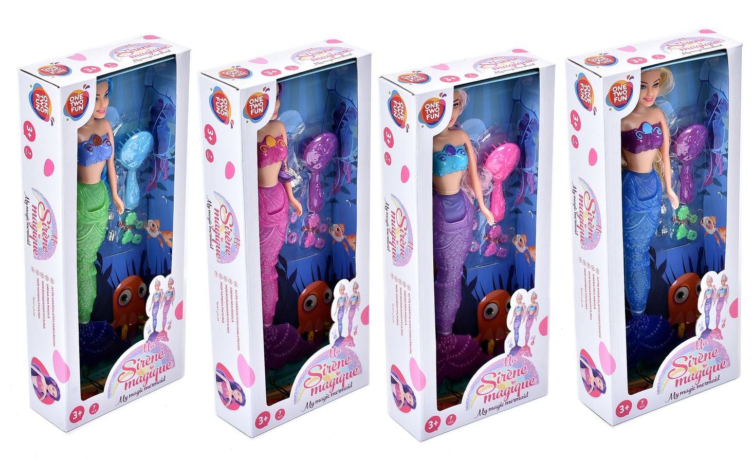 Voir la diapositive 3 : ONE TWO FUN Poupée Ma Sirène couleur Magique