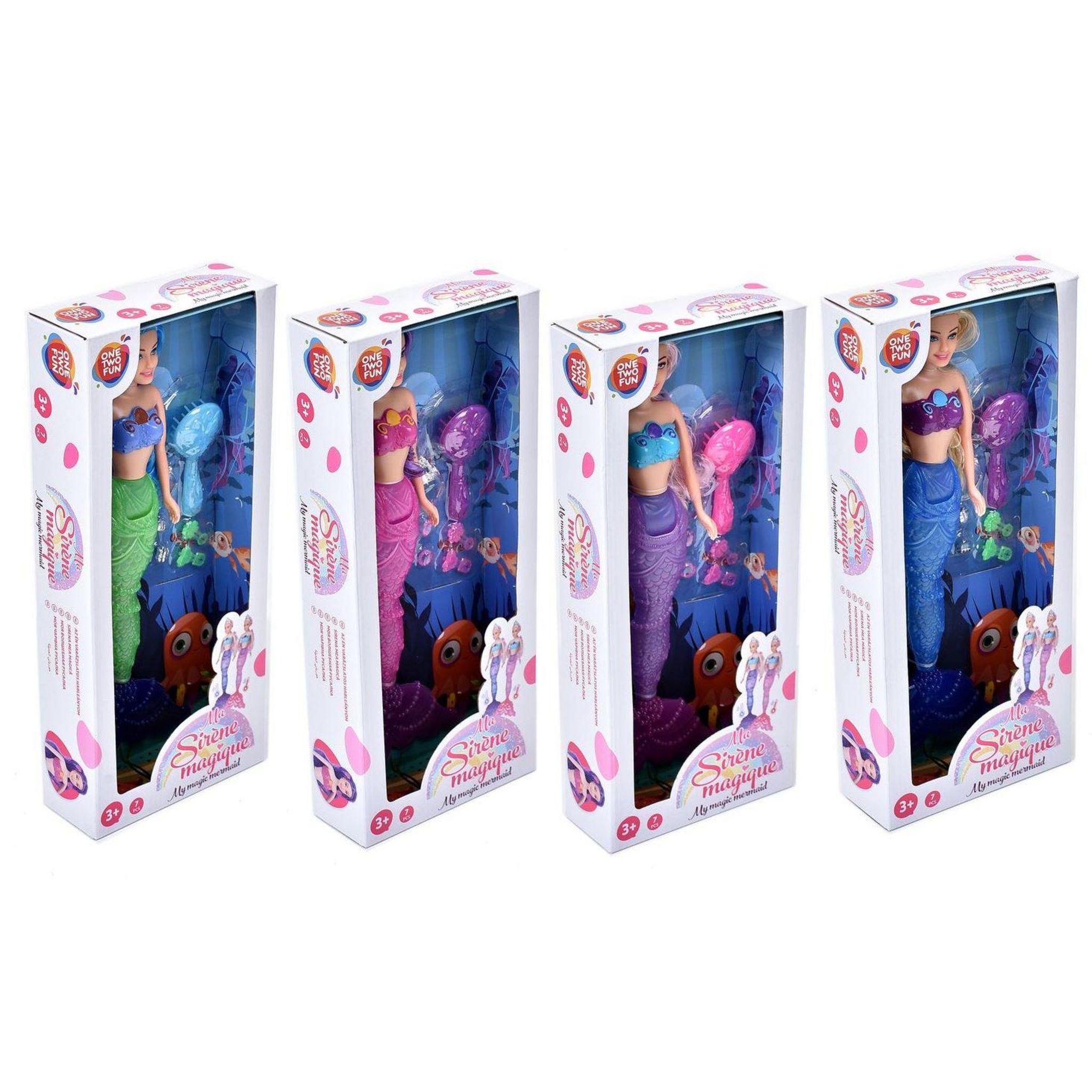 Voir la diapositive 3 : ONE TWO FUN Poupée Ma Sirène couleur Magique