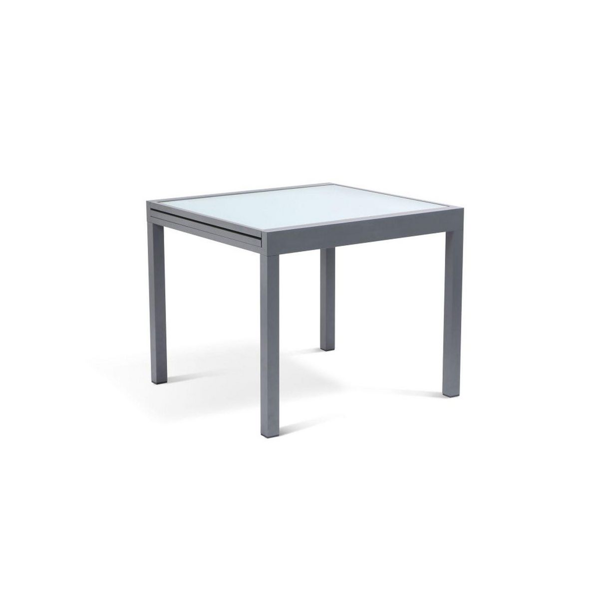 INKAZEN Table de jardin extensible - 6/8 places - Verre trempé - Gris