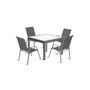 Voir la diapositive 6 : INKAZEN Table de jardin extensible - 6/8 places - Verre trempé - Gris