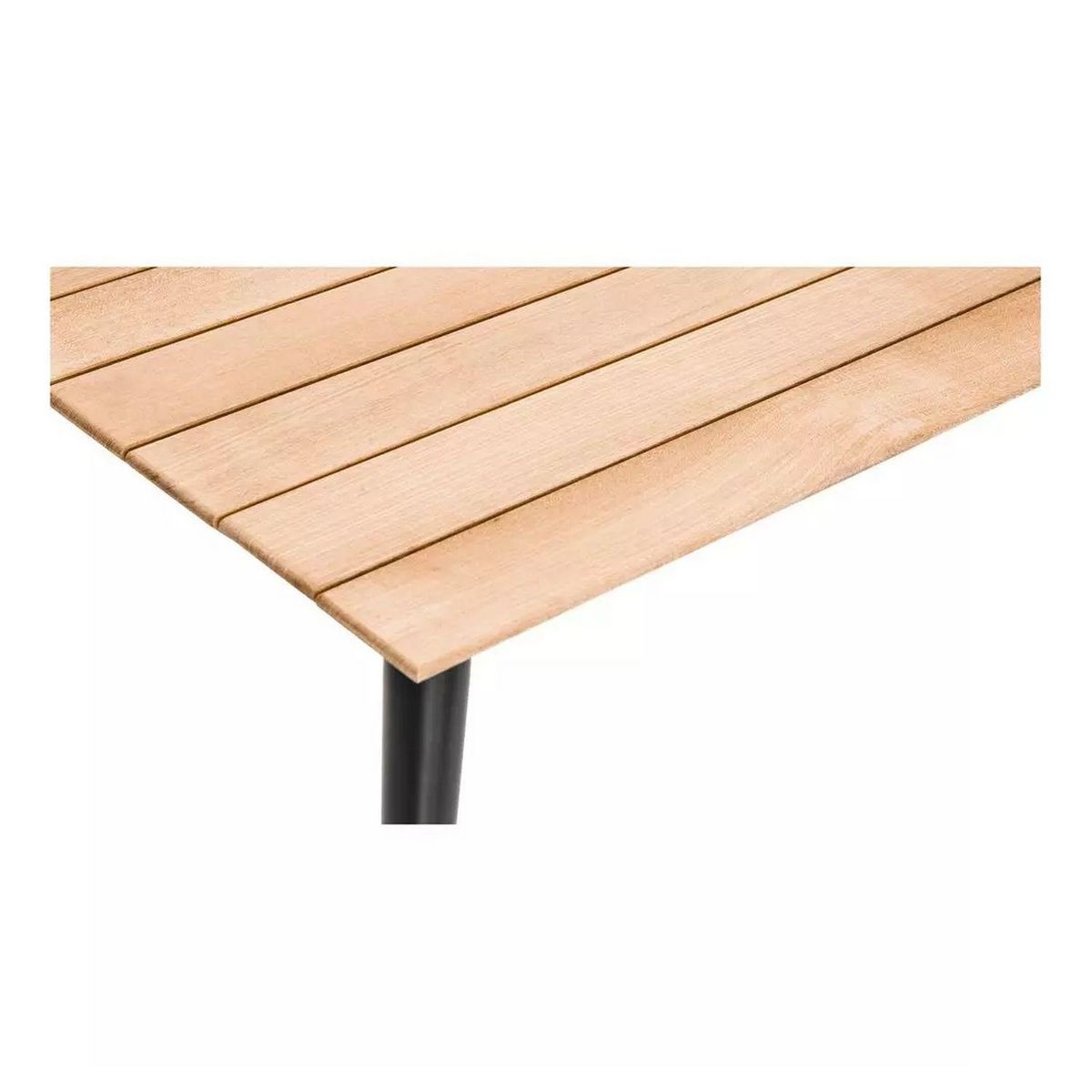 JARDILINE Table de jardin - 4/6 places - Aluminium - Noir - COMORES