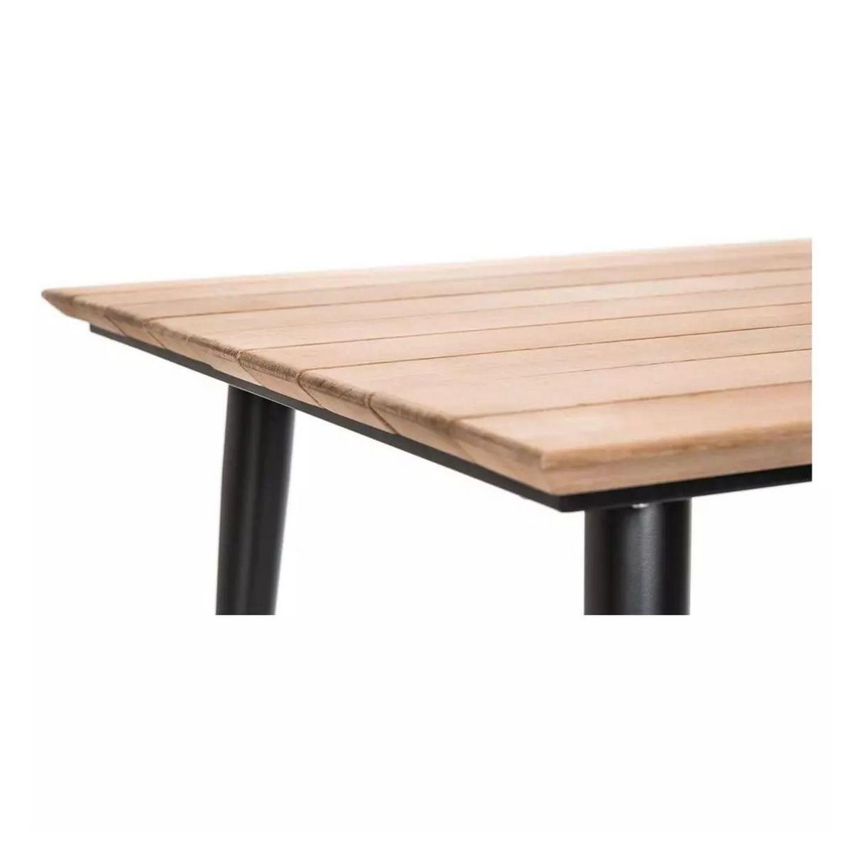 JARDILINE Table de jardin - 4/6 places - Aluminium - Noir - COMORES