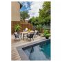 Voir la diapositive 2 : JARDILINE Table de jardin - 4/6 places - Aluminium - Noir - COMORES