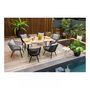 Voir la diapositive 7 : JARDILINE Table de jardin - 4/6 places - Aluminium - Noir - COMORES