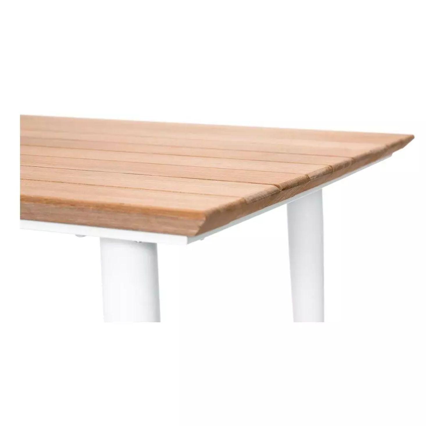 Voir la diapositive 2 : JARDILINE Table de jardin - 4/6 places - Aluminium - Blanc - MALDIVES