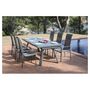 Voir la diapositive 4 : TERRIA Table de jardin noisette 220/340 x 110 cm NOISETTE - Gris