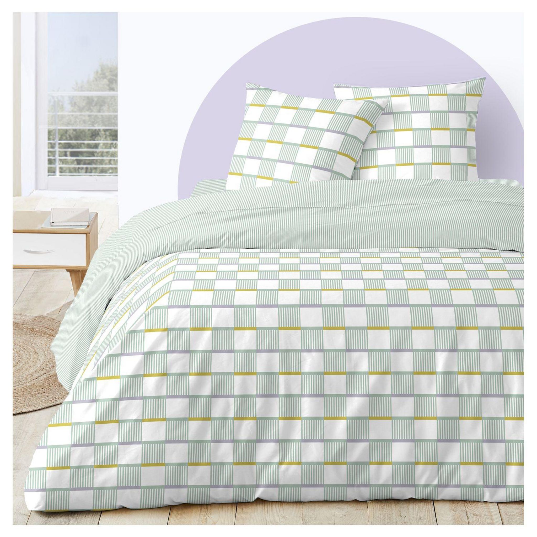 ACTUEL Parure housse de couette en polycoton PULPE. Coloris disponibles : Multicolore