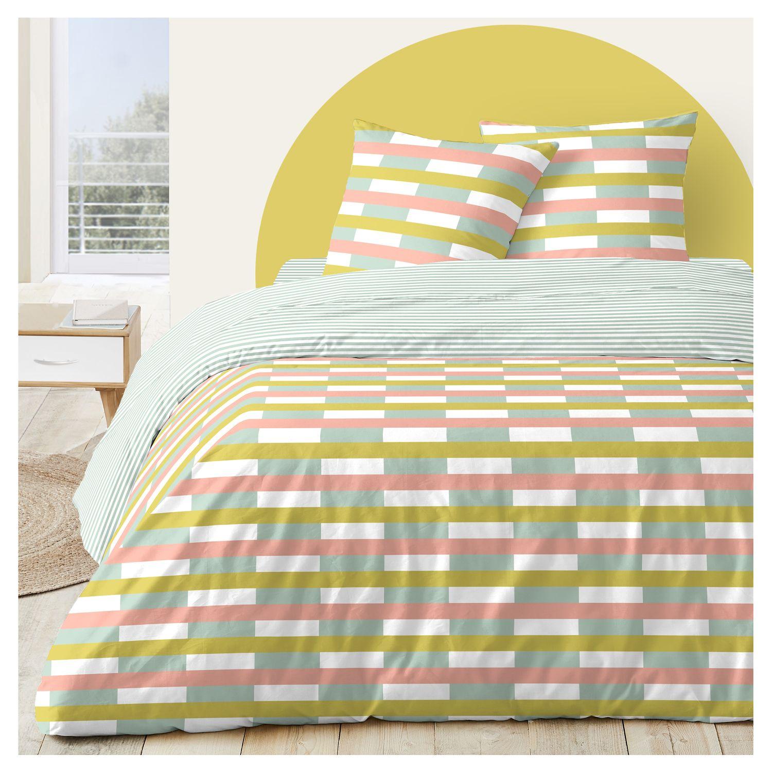 ACTUEL Parure housse de couette en polycoton ALGO