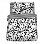 Parure housse de couette en coton 57 fils GAÏA. Coloris disponibles : Noir