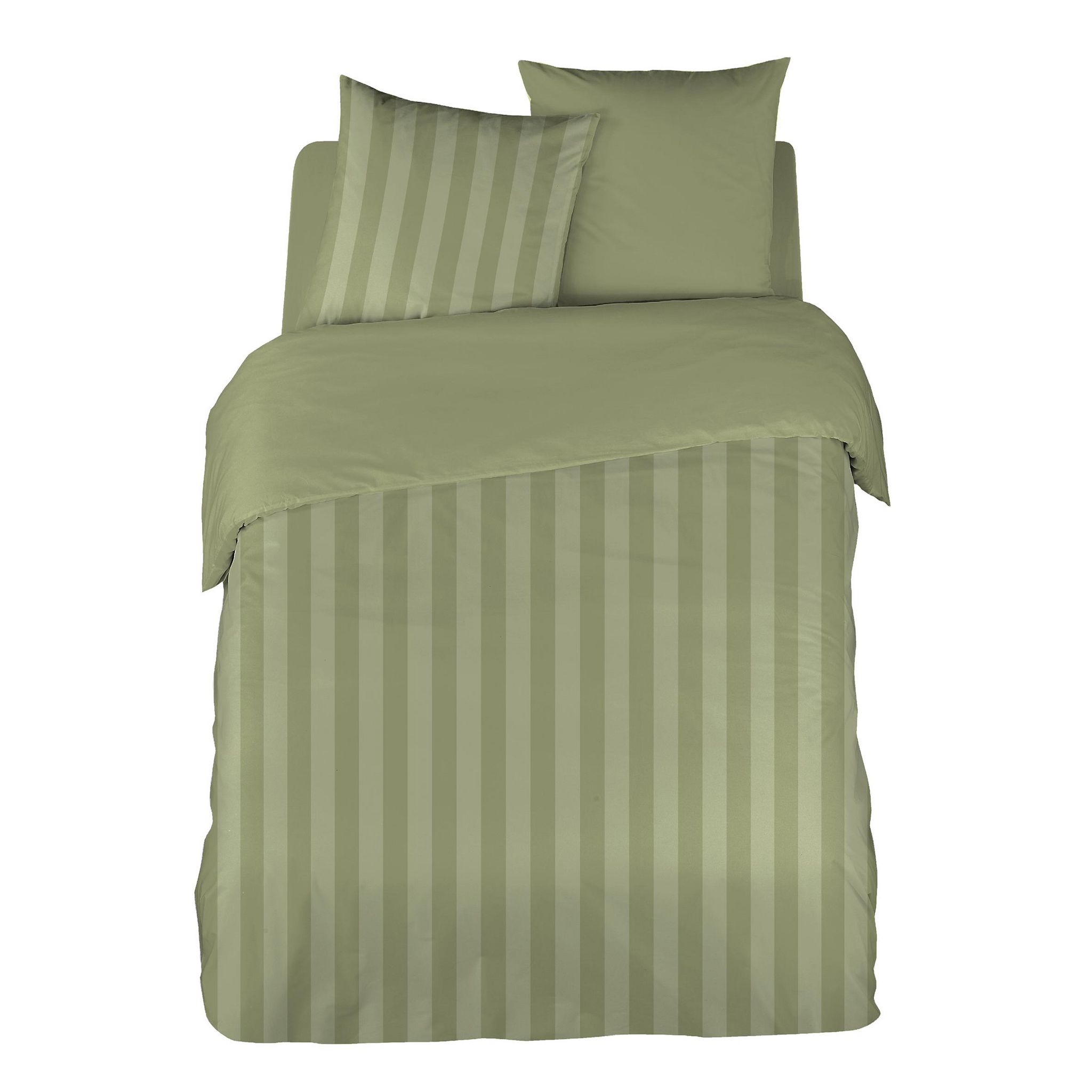 Voir la diapositive 2 : Parure housse de couette en satin 70 fils PAM