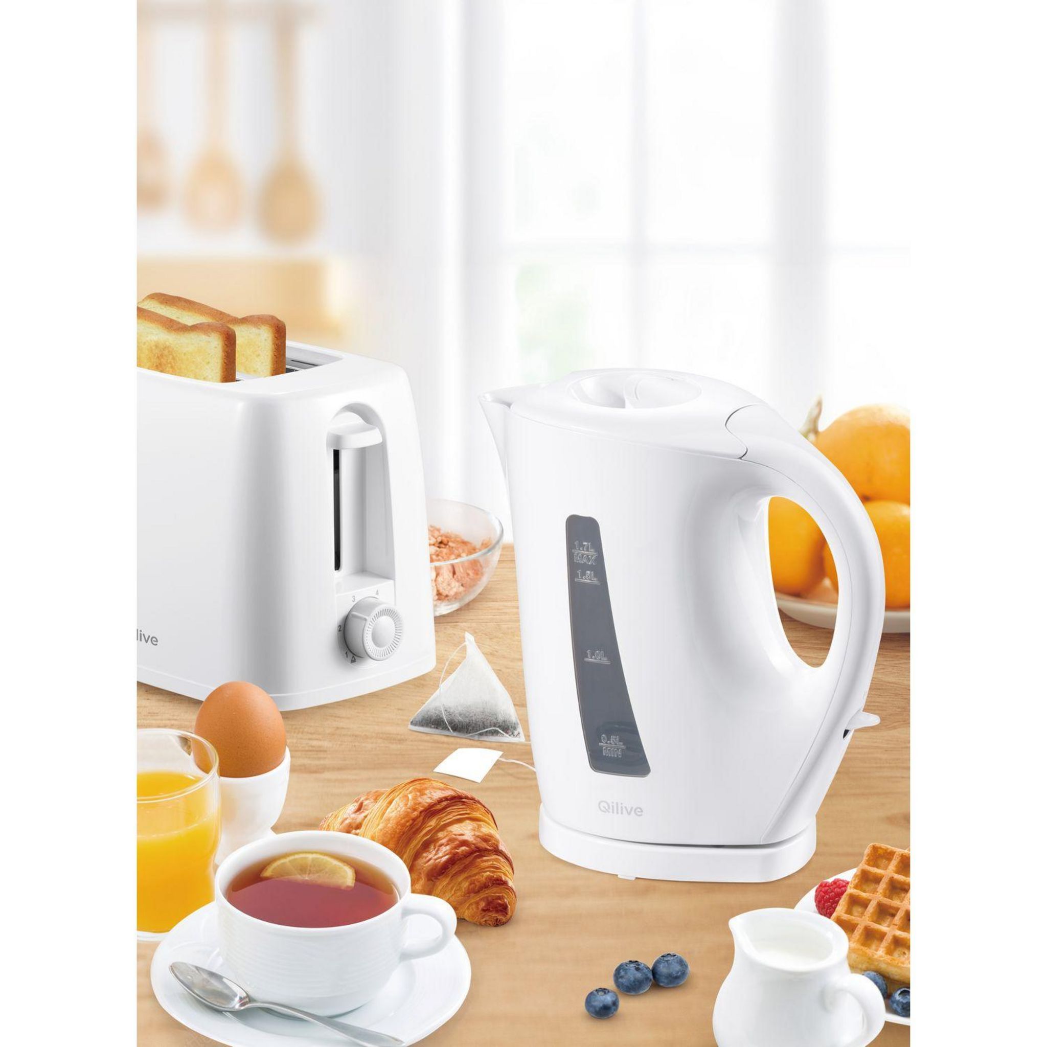 Voir la diapositive 2 : QILIVE Bouilloire électrique Q.5436 - Blanc