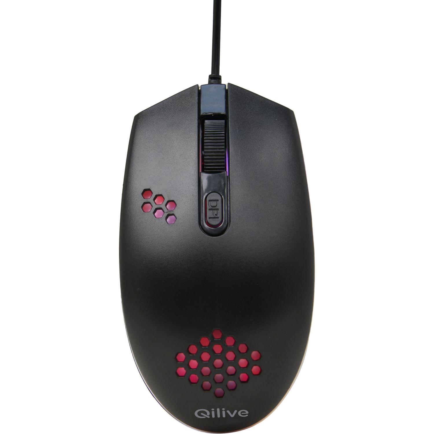 Voir la diapositive 7 : QILIVE Souris Gaming Optique Rétroeclairage LED