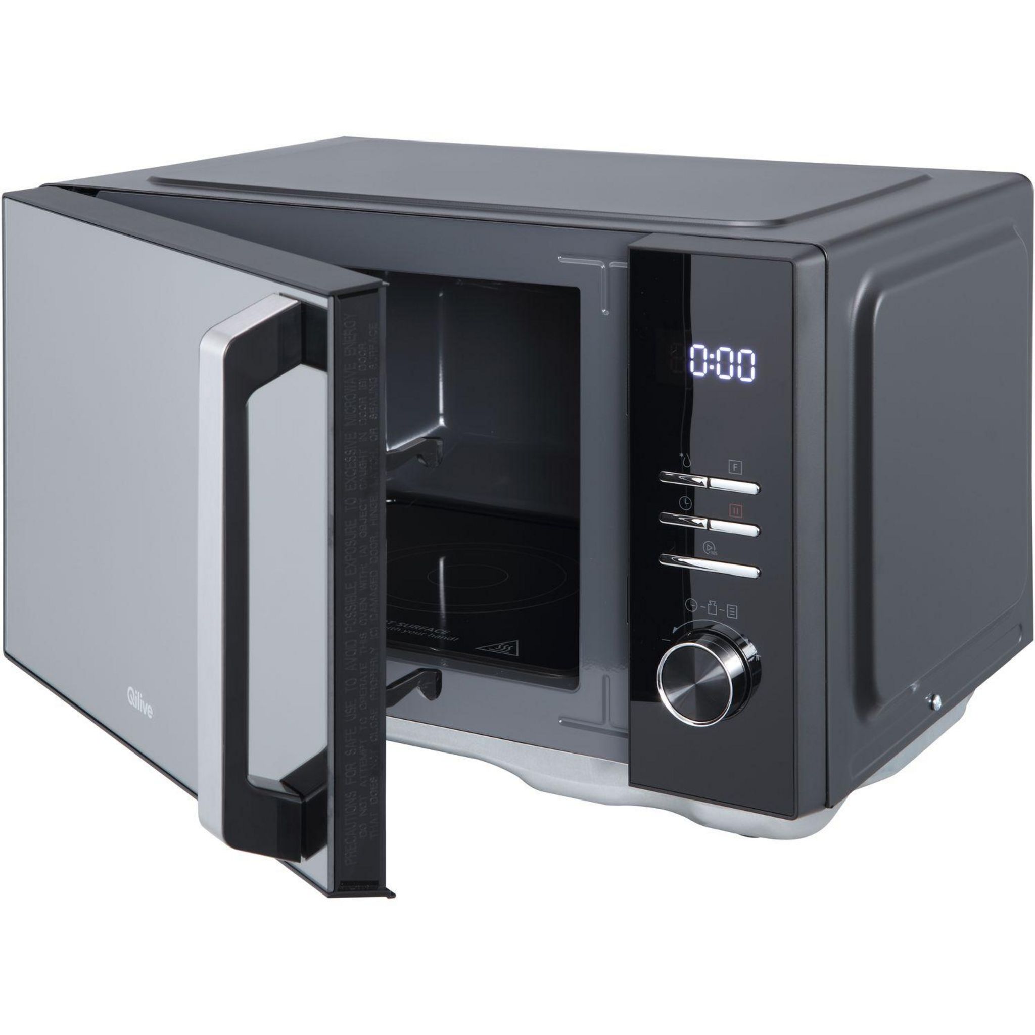 Voir la diapositive 3 : QILIVE Four à micro-ondes Q.6427 - 1200 W - Capacité 25 L - Gris