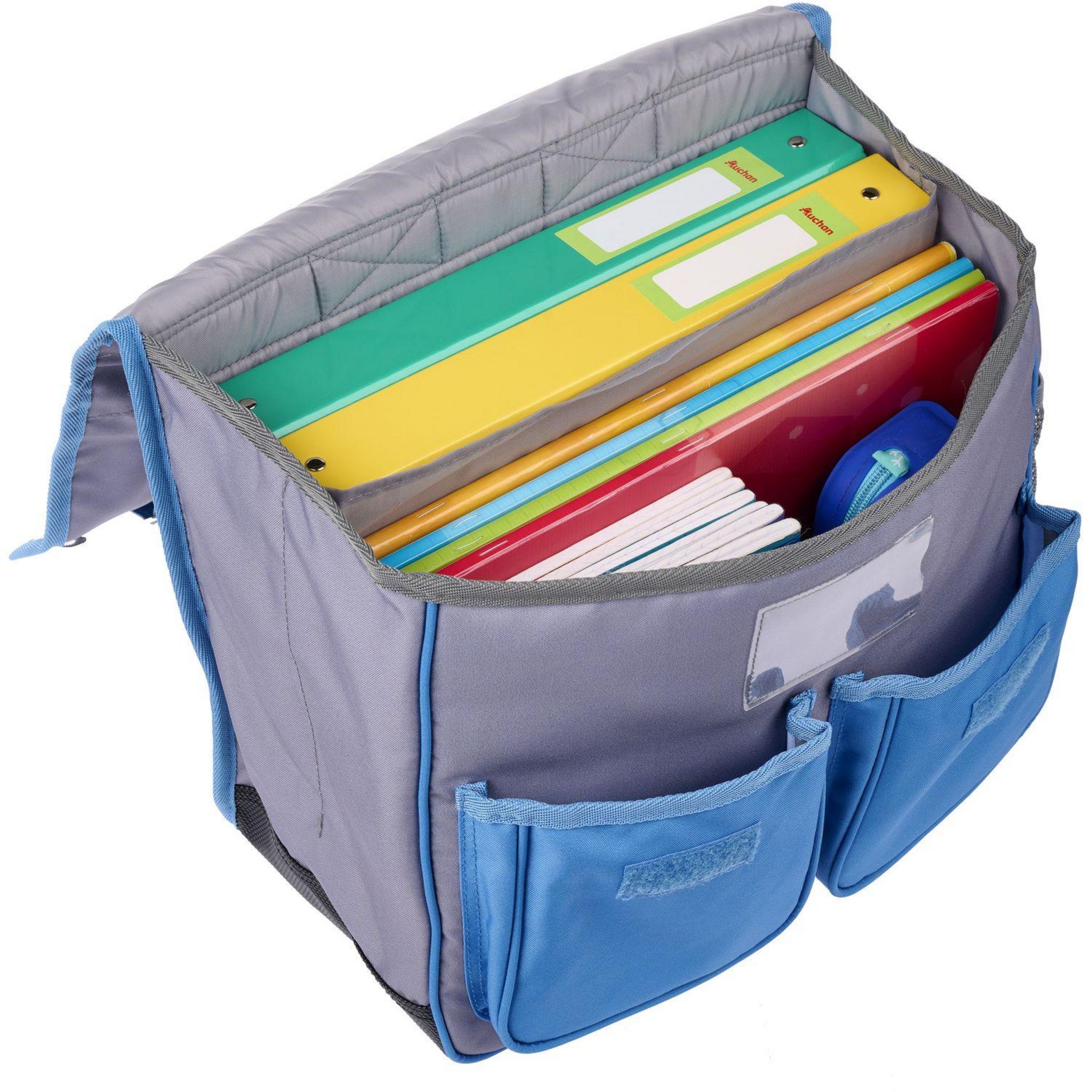 Voir la diapositive 9 : AUCHAN Cartable Classic 36 cm - Bleu