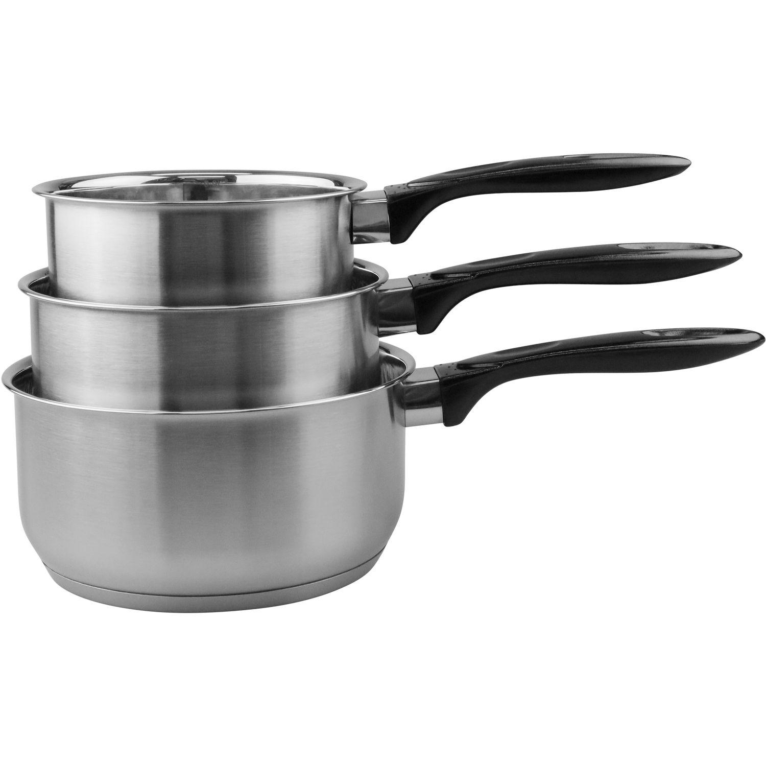 ACTUEL Set de 3 casseroles tous feux dont induction