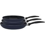 ACTUEL Set de 3 poêles aluminium tous feux dont induction