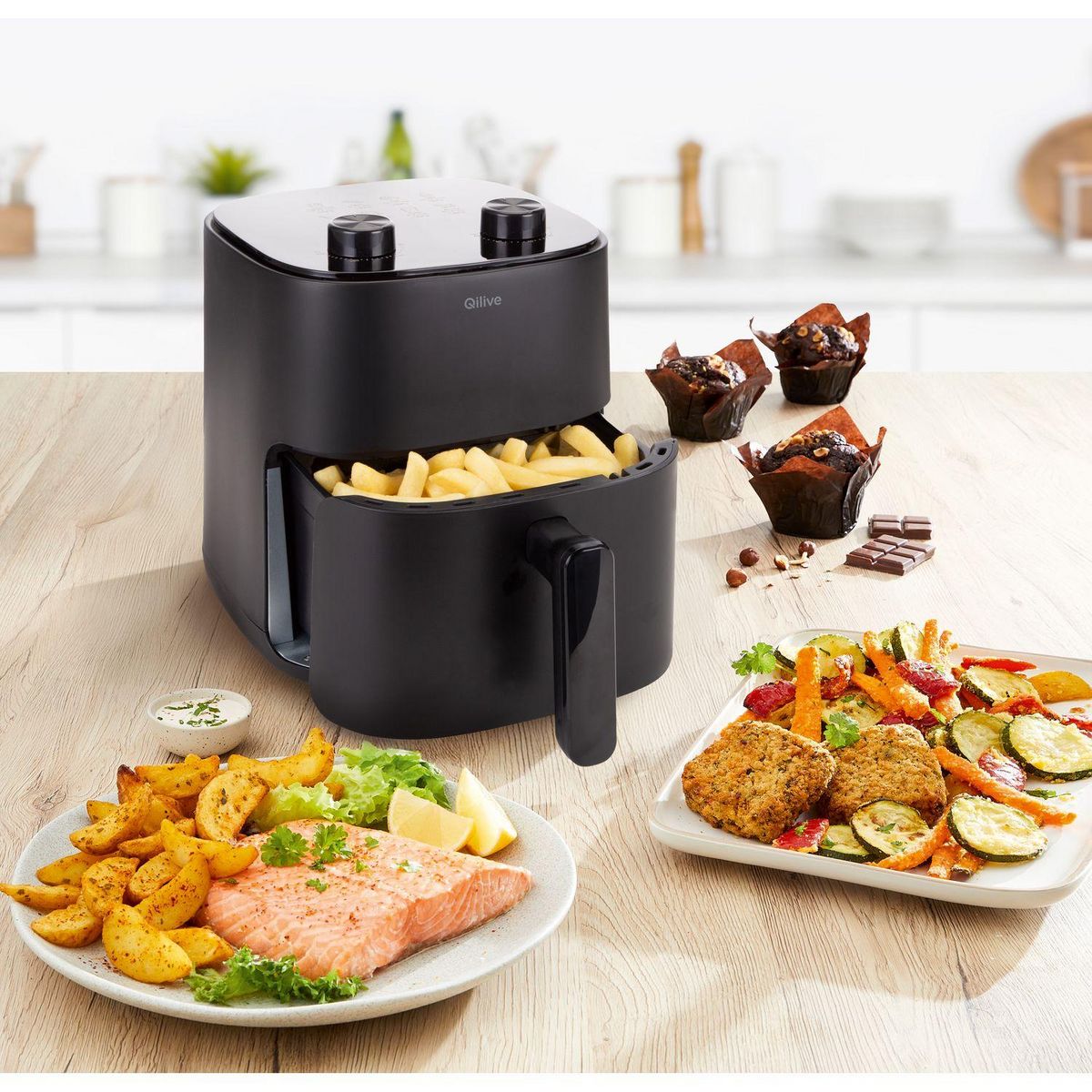 QILIVE Friteuse sans huile à air chaud Q.5464 - Noir