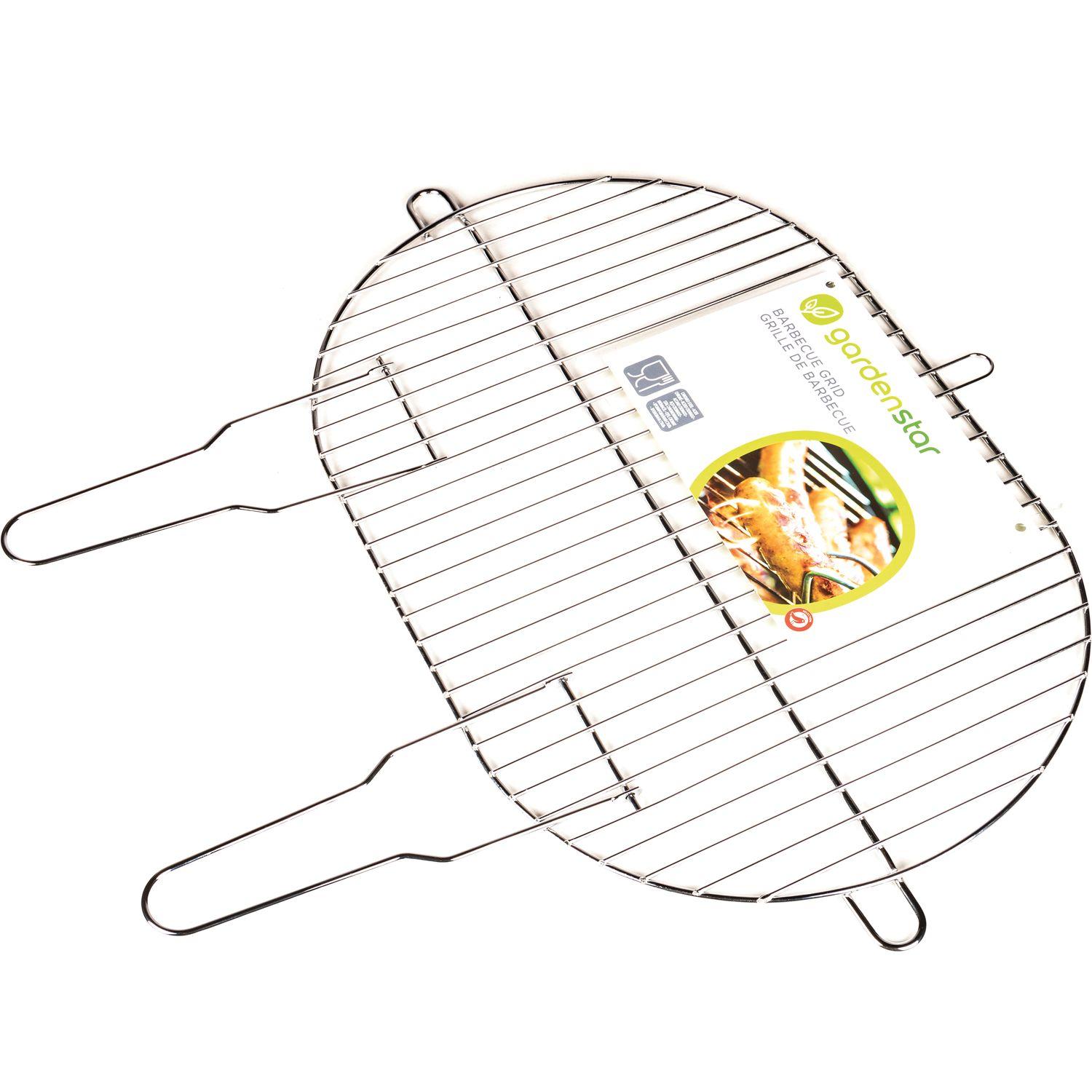 GARDENSTAR Grille simple 50.5x33 cm manche en inox