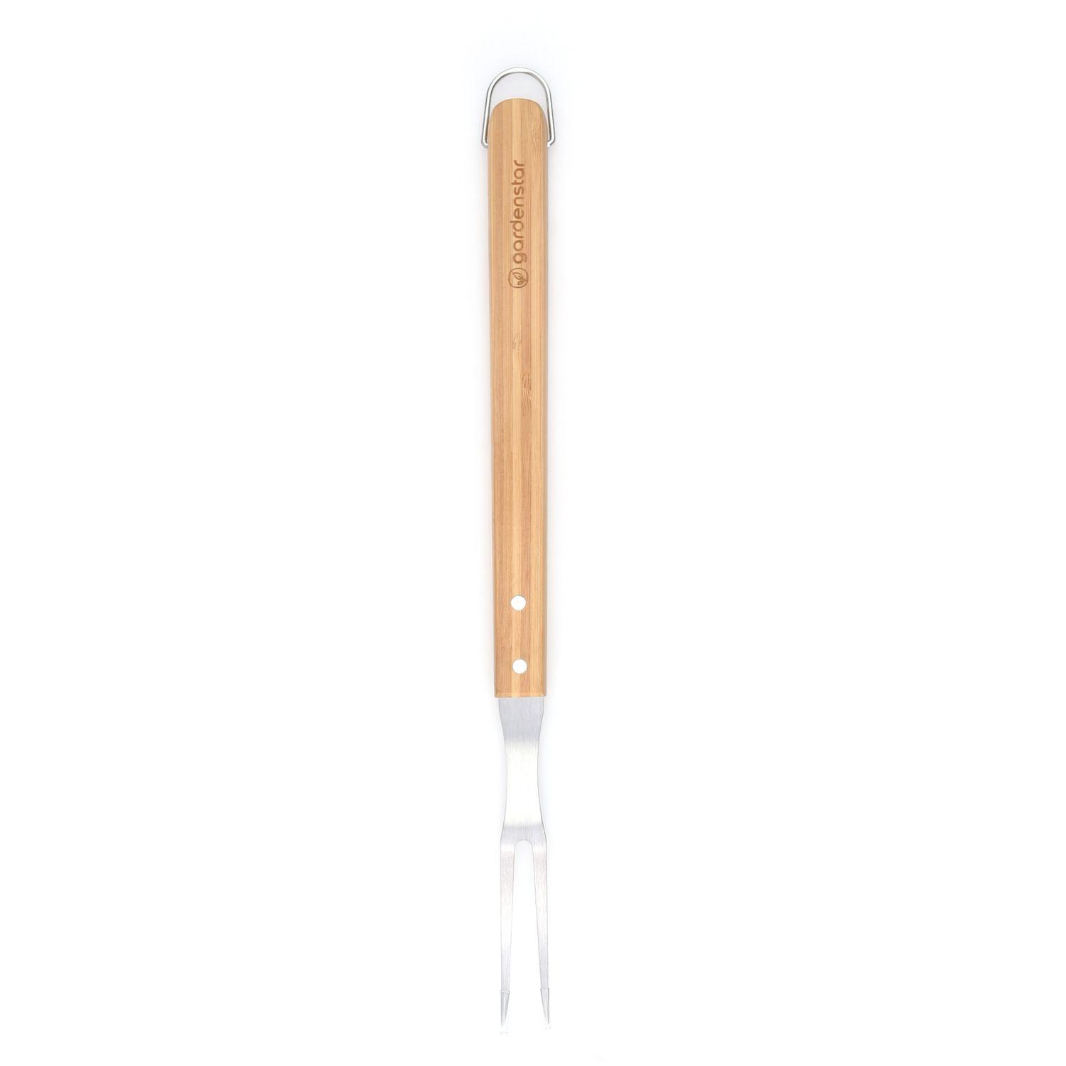 GARDENSTAR Fourchette en inox manche bambou 44 cm