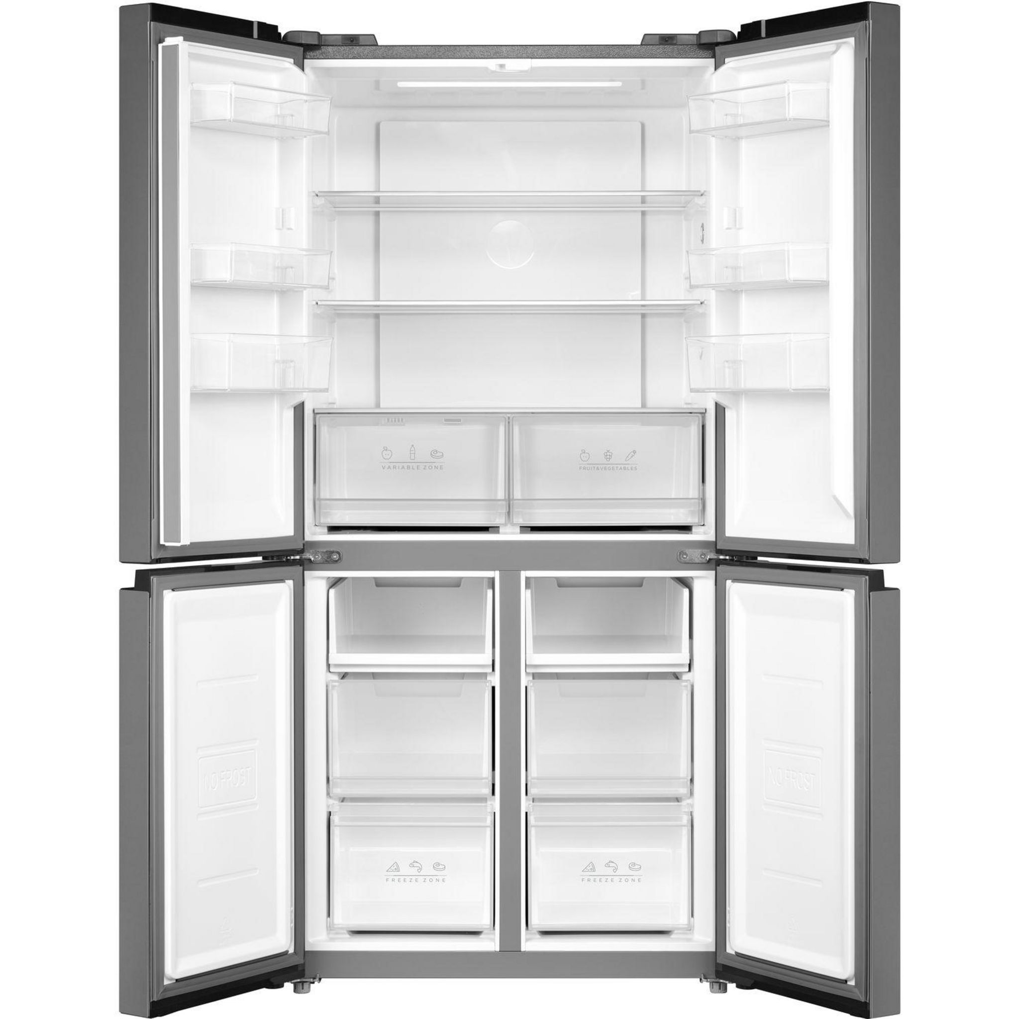 Voir la diapositive 2 : QILIVE Réfrigérateur américain Q.6643, 474 L, Froid ventilé No Frost, D