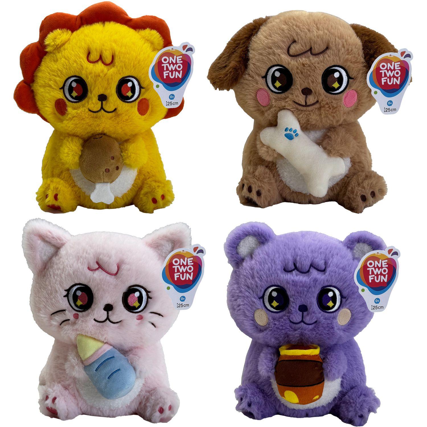 Voir la diapositive 6 : ONE TWO FUN Peluche animal content 25 cm