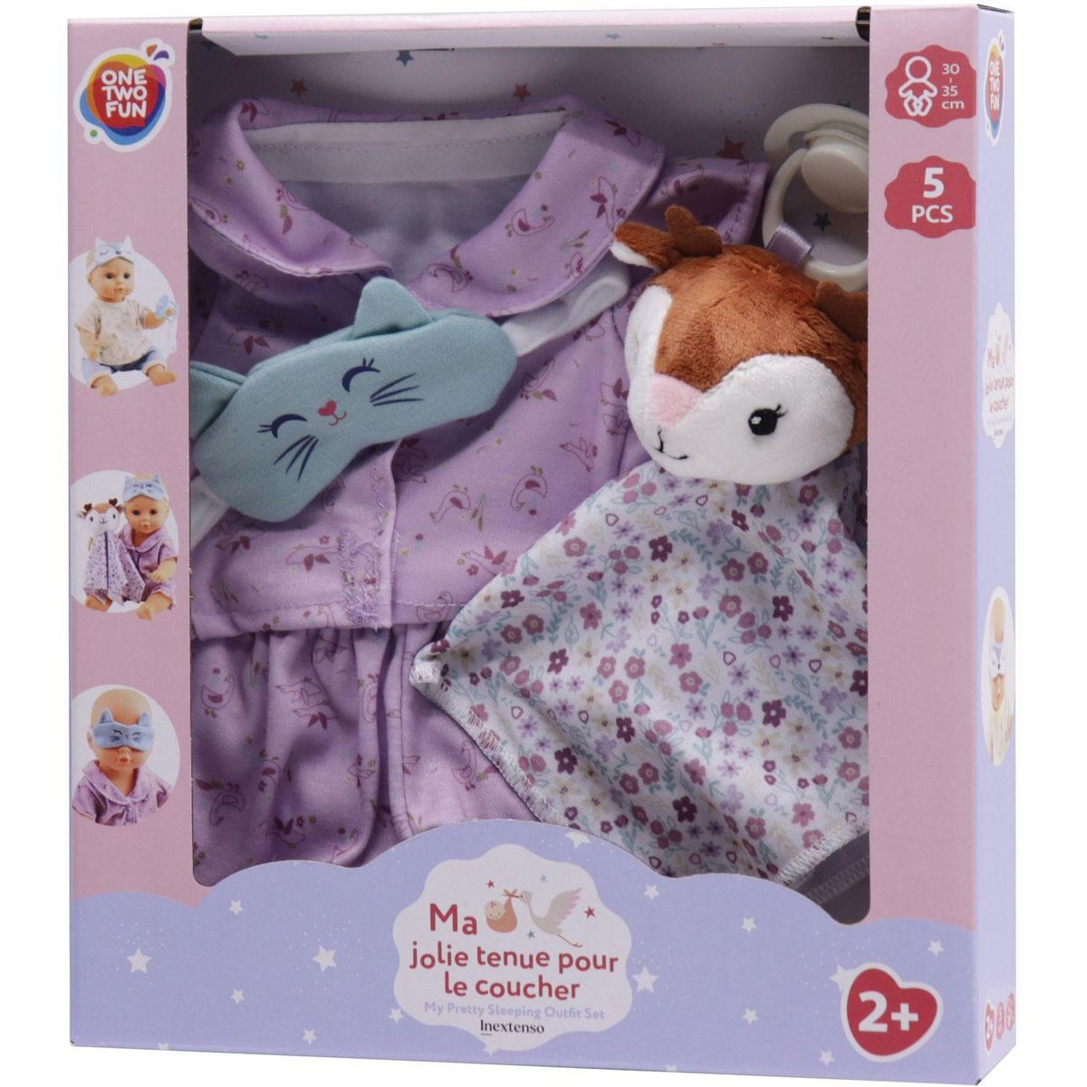 ONE TWO FUN Set du coucher pour poupée