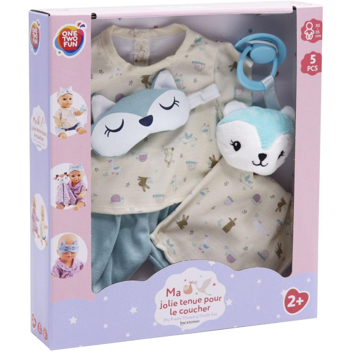 ONE TWO FUN Set du coucher pour poupée