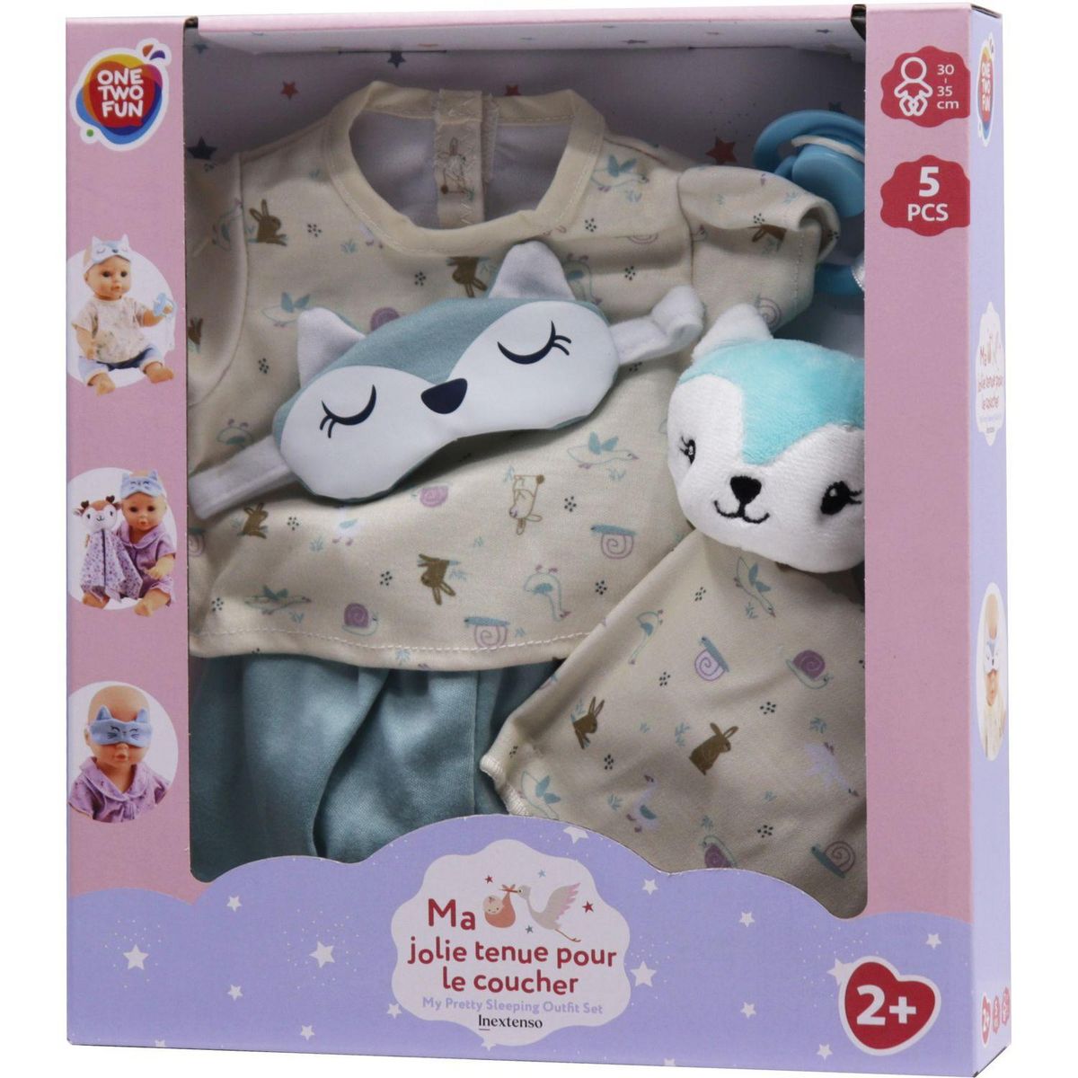 ONE TWO FUN Set du coucher pour poupée