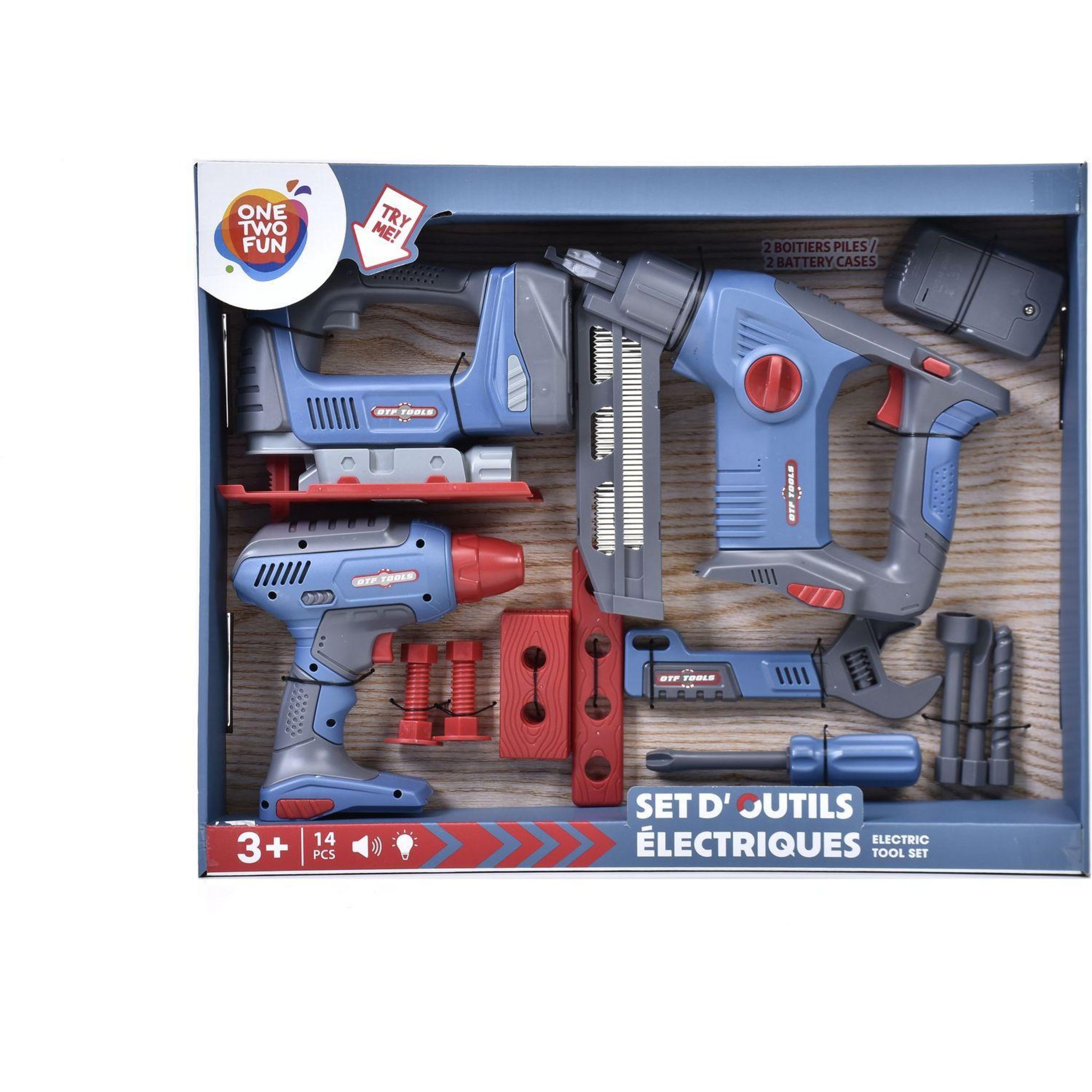 Voir la diapositive 5 : ONE TWO FUN Set d'outils électriques