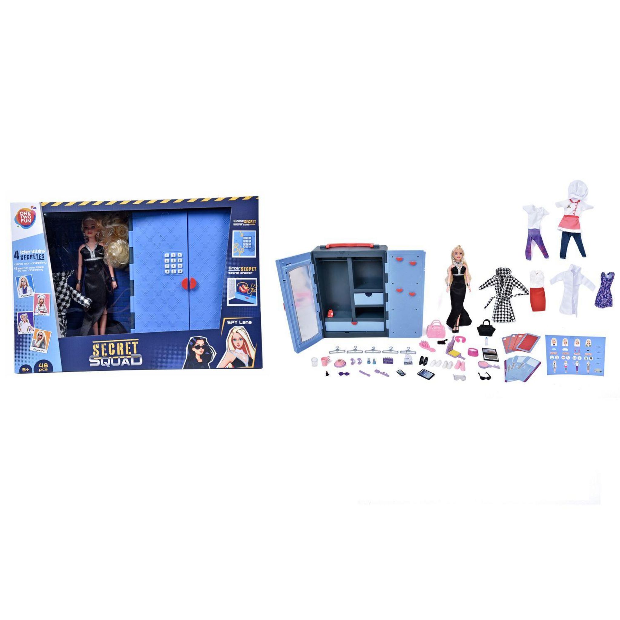 Voir la diapositive 2 : ONE TWO FUN Set dressing avec poupée - Secret squad