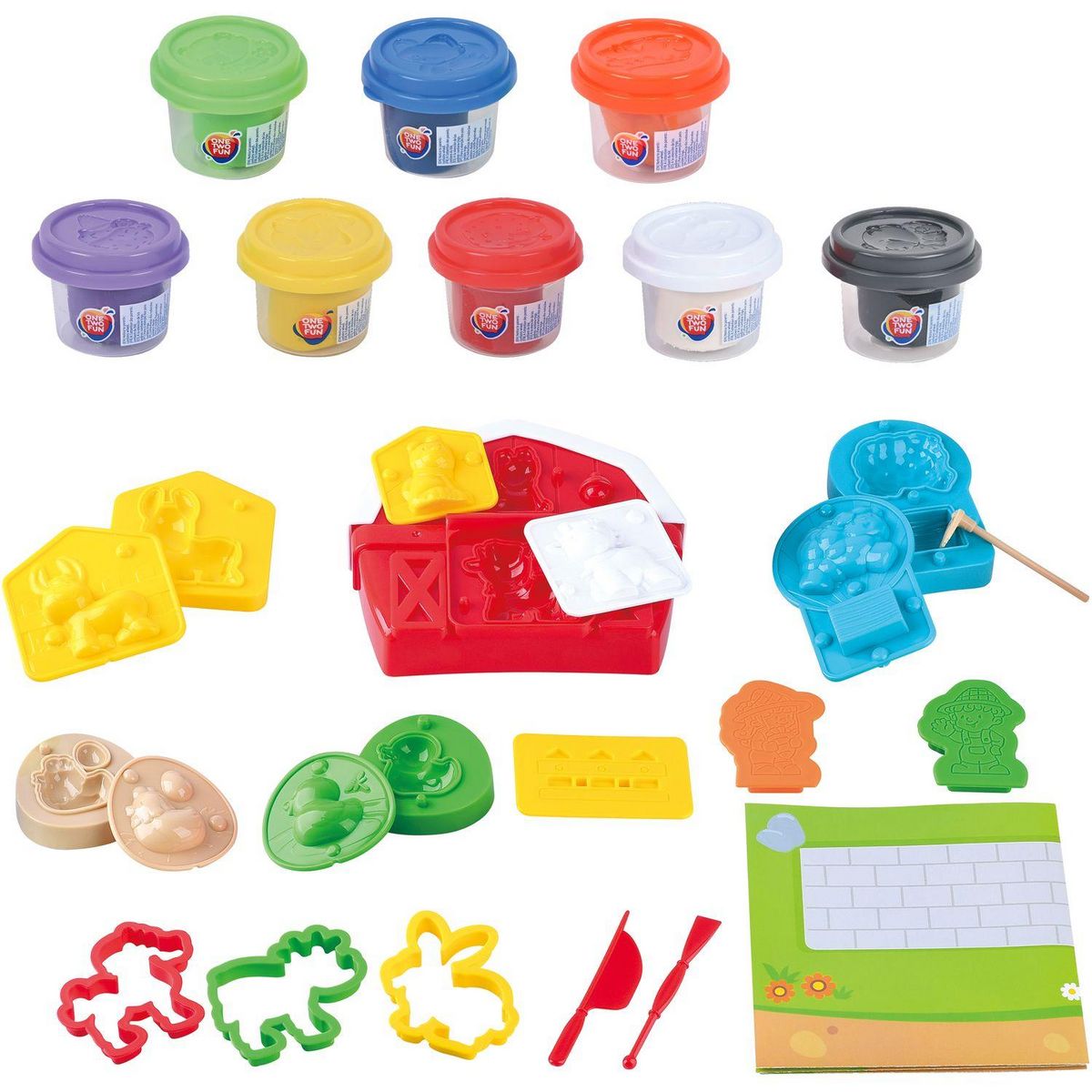 ONE TWO FUN Mon set pâte à modeler - Ferme