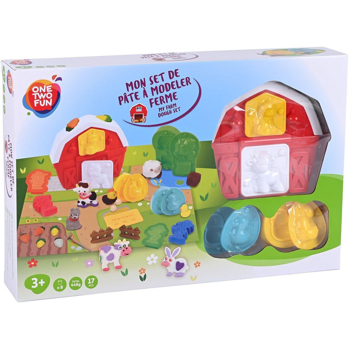 ONE TWO FUN Mon set pâte à modeler - Ferme