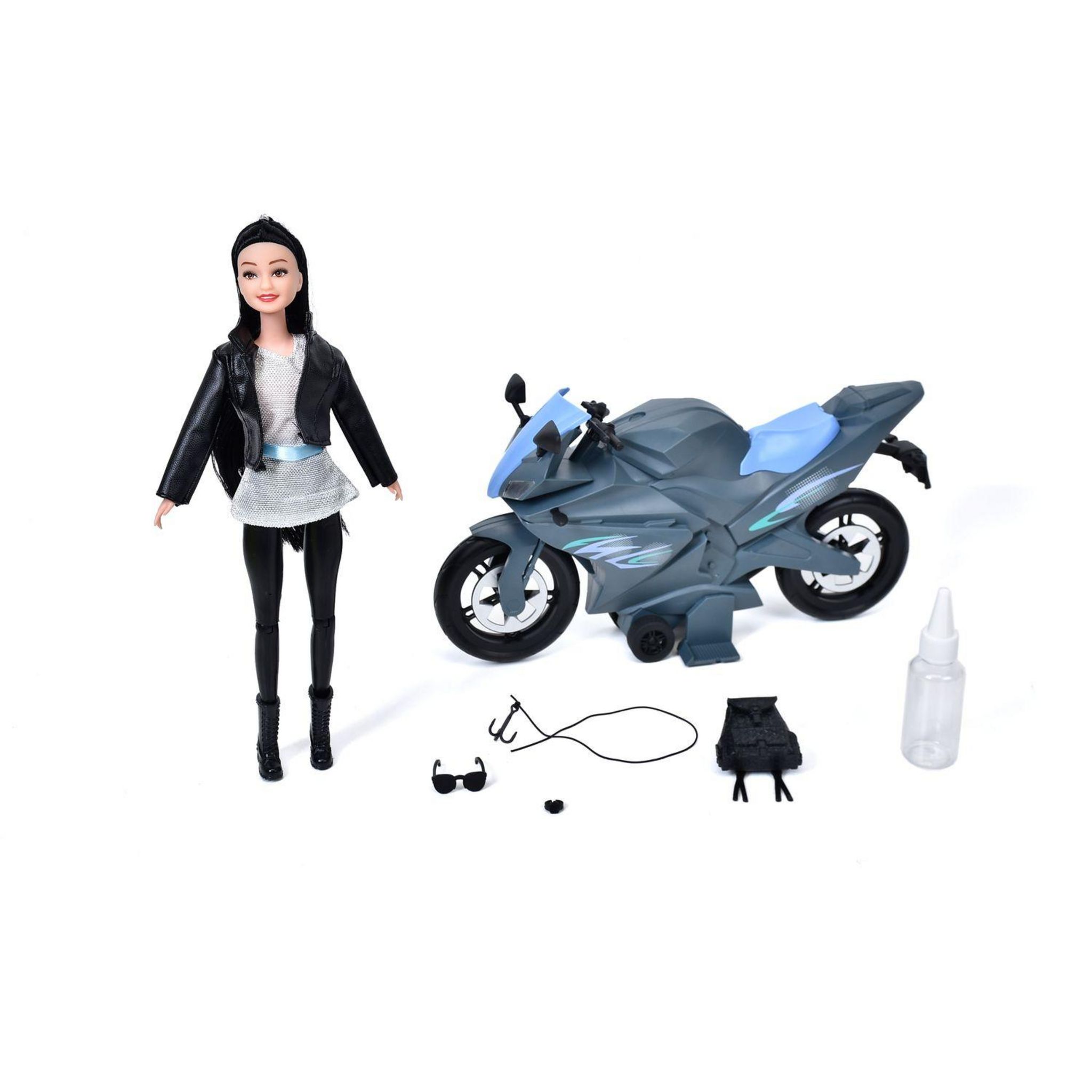 Voir la diapositive 4 : ONE TWO FUN Set moto avec poupée SPY