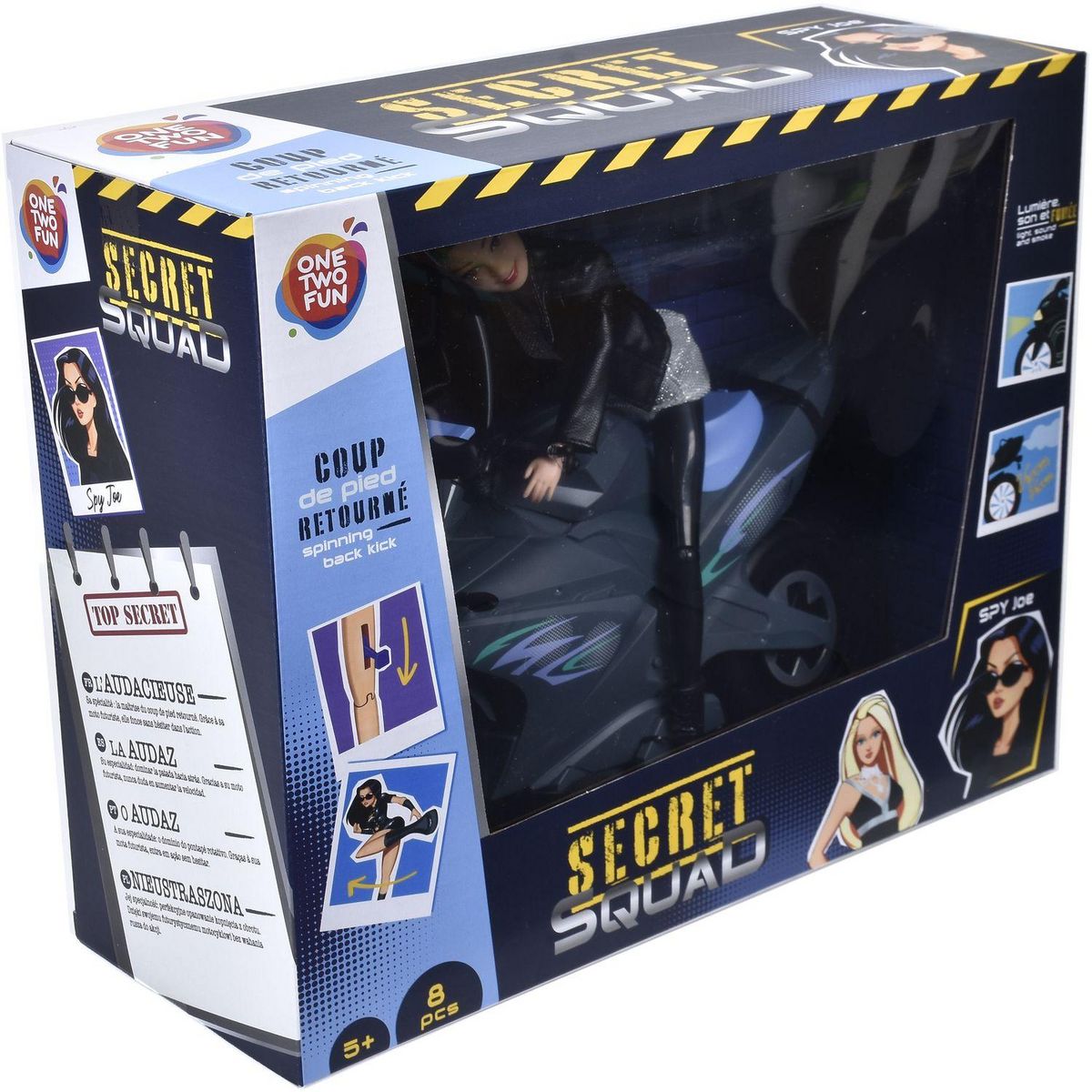 ONE TWO FUN Set moto avec poupée SPY