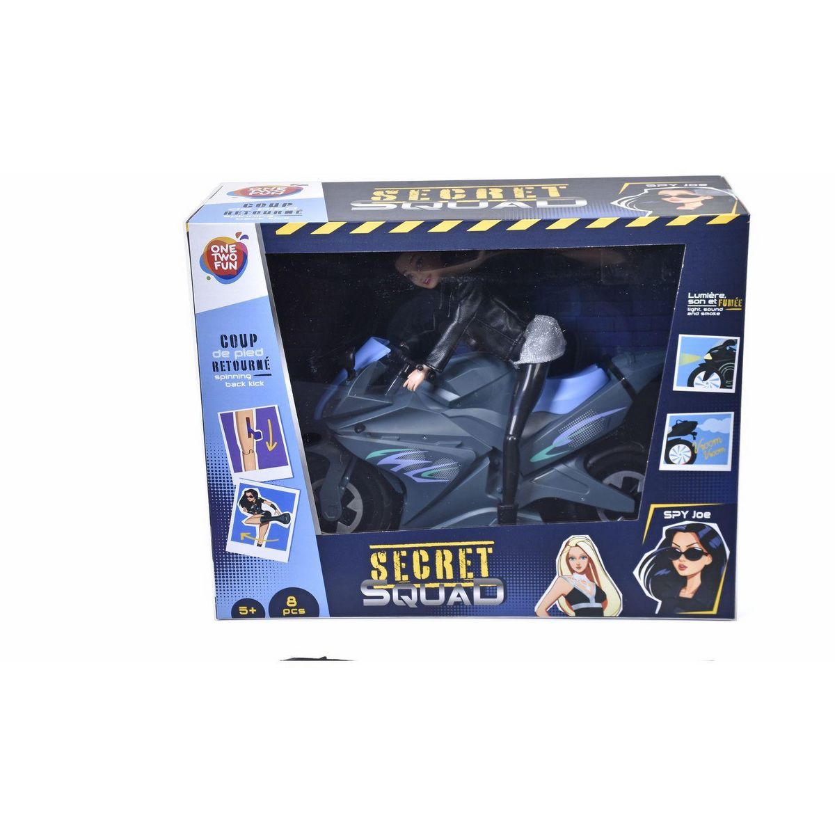 ONE TWO FUN Set moto avec poupée SPY