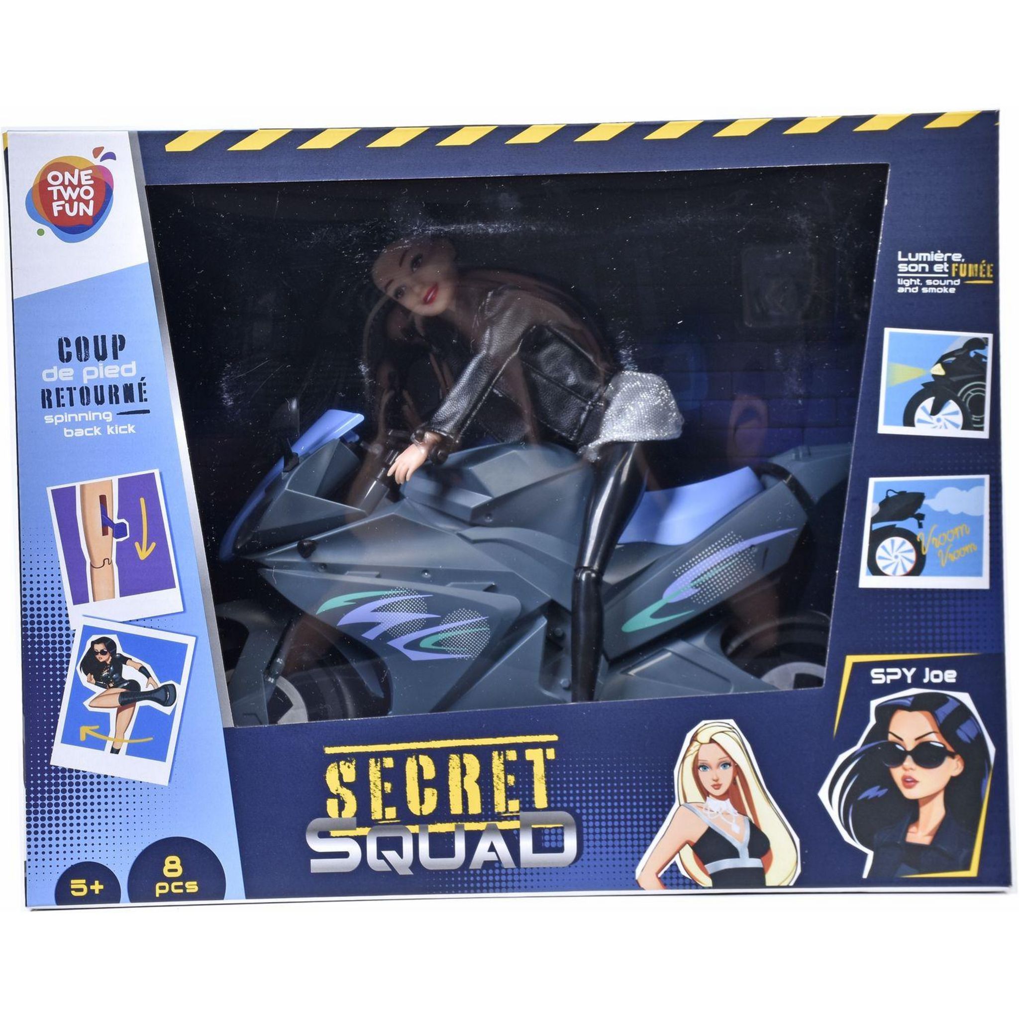 Voir la diapositive 3 : ONE TWO FUN Set moto avec poupée SPY