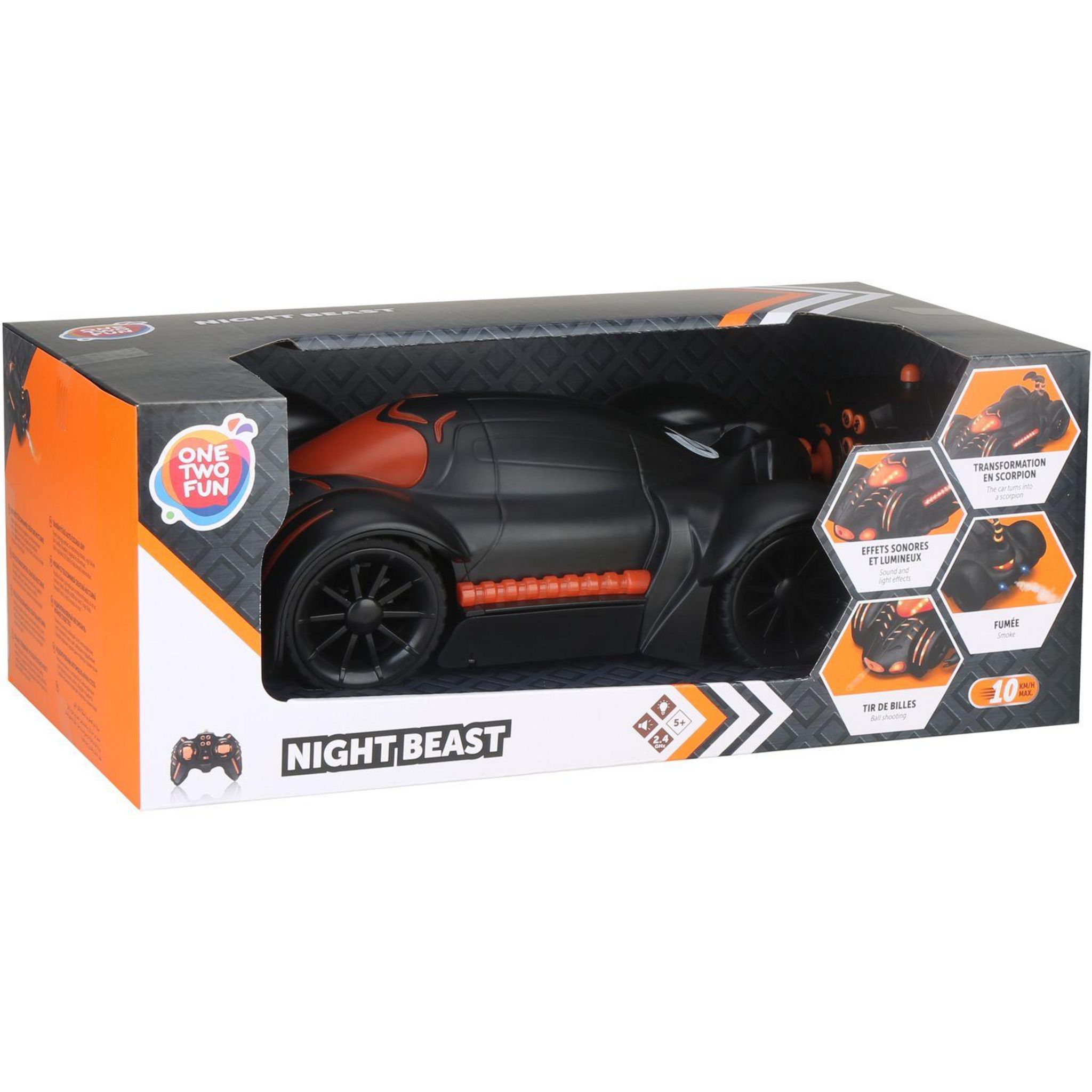 Voir la diapositive 5 : ONE TWO FUN Voiture télécommandée Night Beast
