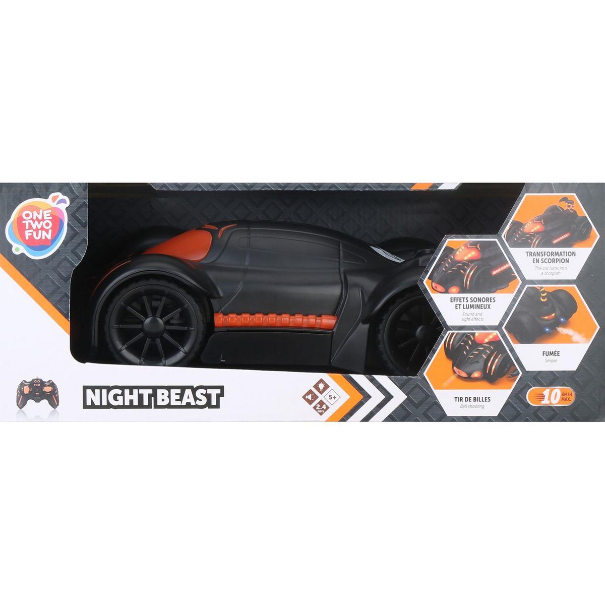 ONE TWO FUN Voiture télécommandée Night Beast
