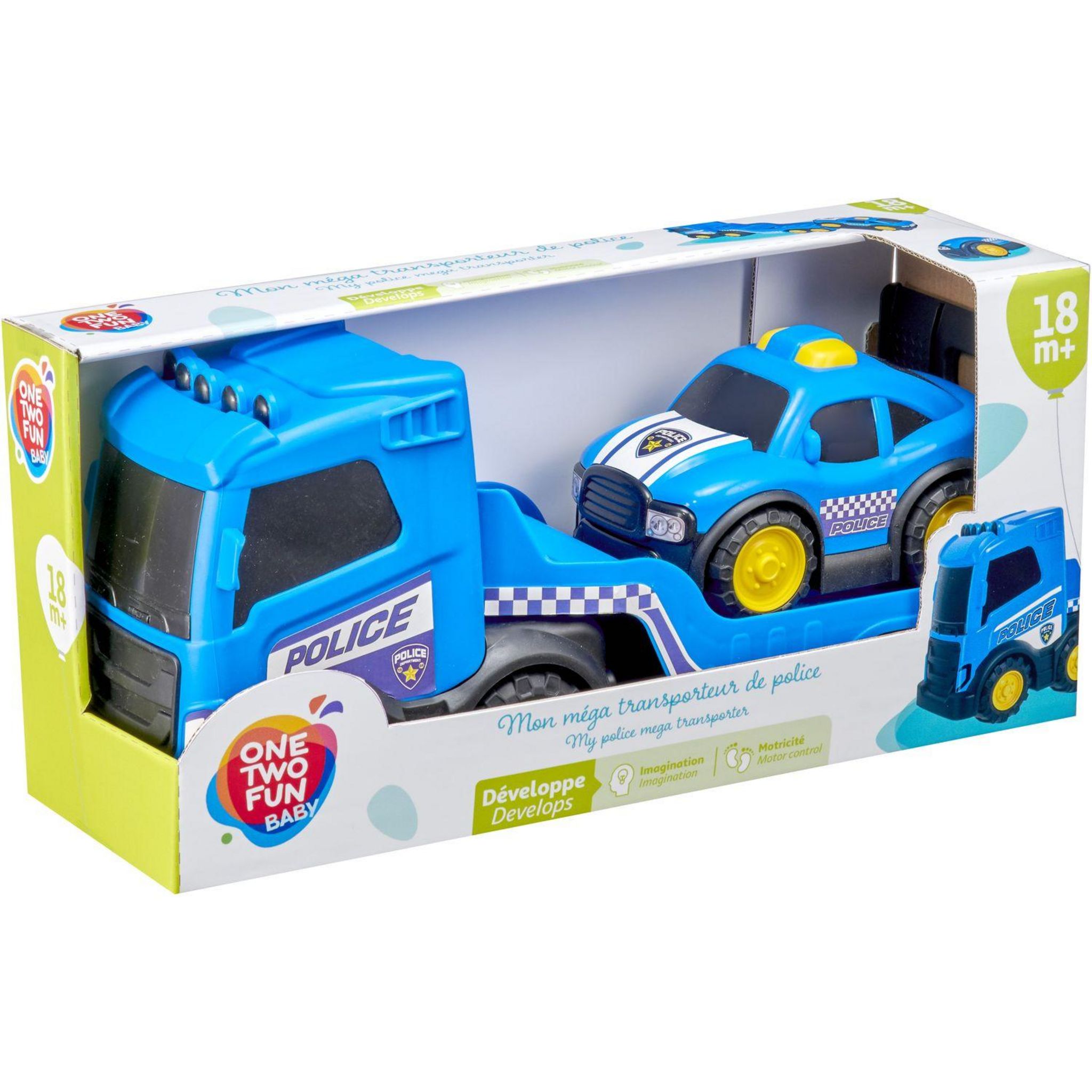 Voir la diapositive 2 : ONE TWO FUN Camion de transport Police ou Pompier