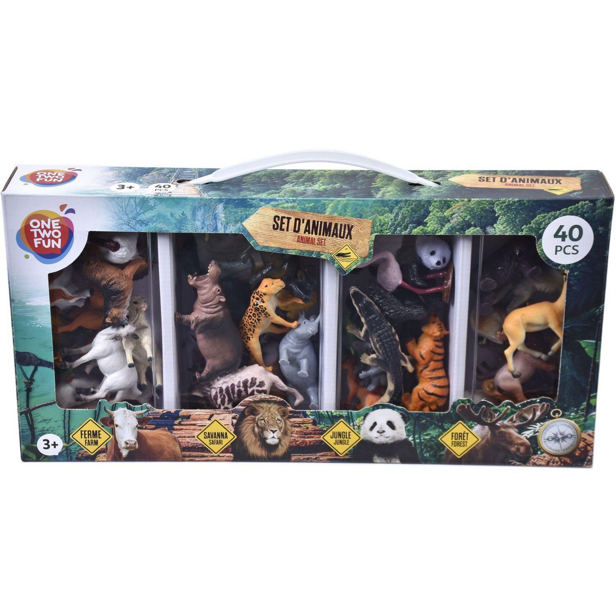 Voir la diapositive 5 : ONE TWO FUN Set d'animaux 40 pièces