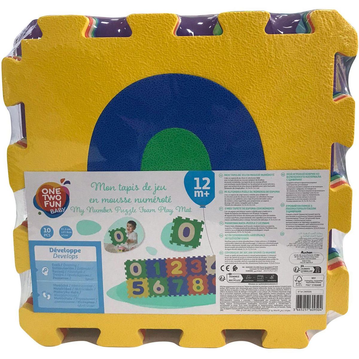 ONE TWO FUN Mon tapis de jeu en mousse numéroté