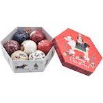 ACTUEL Lot de 7 Boules de Noël Papier 7.8CM So British