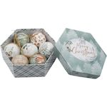 ACTUEL Lot de 7 Boules de Noël en Papier 7.8CM Forêt Canadienne