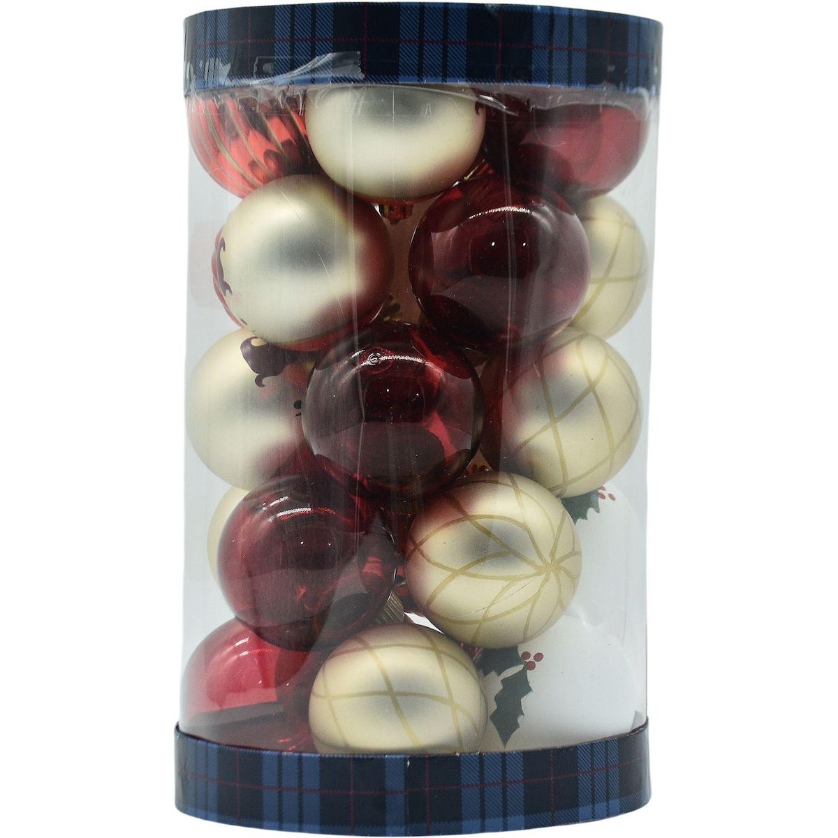 ACTUEL Set de 25 Boules Plastique 6 cm So Bristish